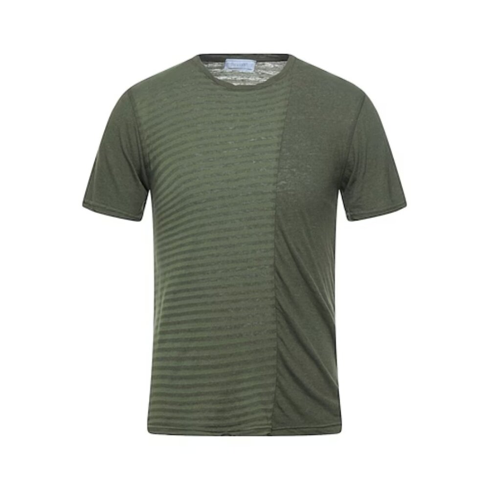 Diktat Green Stripe Panel T-Shirt